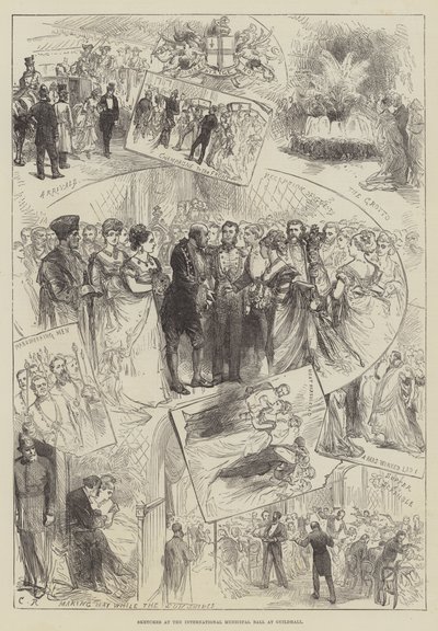 Sketches at the International Municipal Ball at Guildhall by Sir John Charles Robinson